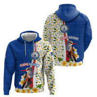 Cape Verde Hoodie with Kingfisher Bird Floral Flag Spirit