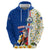 Cape Verde Hoodie with Kingfisher Bird Floral Flag Spirit