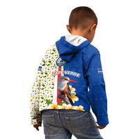 Cape Verde Kid Hoodie with Kingfisher Bird Floral Flag Spirit