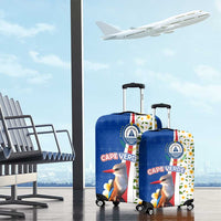 Cape Verde Luggage Cover with Kingfisher Bird Floral Flag Spirit