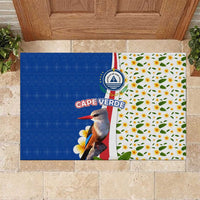 Cape Verde Rubber Doormat with Kingfisher Bird Floral Flag Spirit