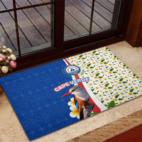 Cape Verde Rubber Doormat with Kingfisher Bird Floral Flag Spirit