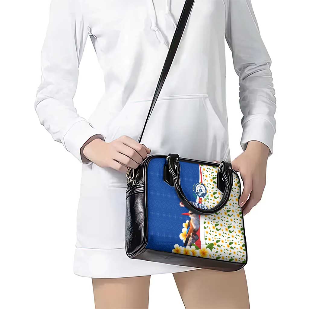 Cape Verde Shoulder Handbag with Kingfisher Bird Floral Flag Spirit