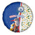 Cape Verde Spare Tire Cover with Kingfisher Bird Floral Flag Spirit