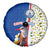 Cape Verde Spare Tire Cover with Kingfisher Bird Floral Flag Spirit