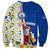 Cape Verde Sweatshirt with Kingfisher Bird Floral Flag Spirit