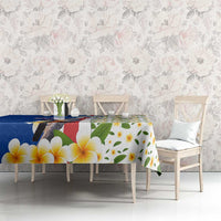 Cape Verde Tablecloth with Kingfisher Bird Floral Flag Spirit