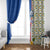 Cape Verde Window Curtain with Kingfisher Bird Floral Flag Spirit