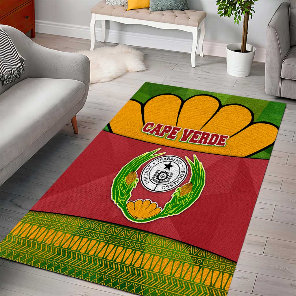 Cape Verde Area Rug with One Heart Ten Islands National Emblem Spirit