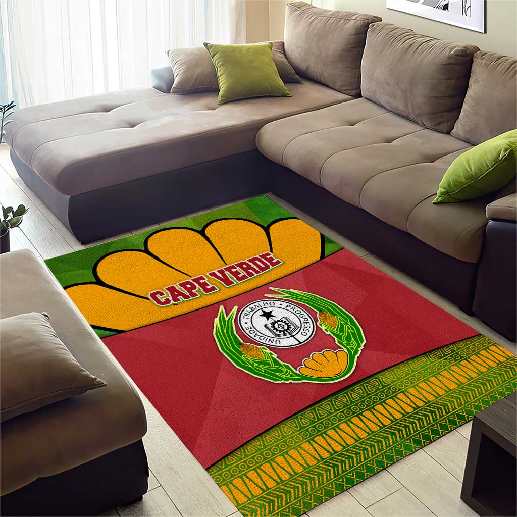Cape Verde Area Rug with One Heart Ten Islands National Emblem Spirit