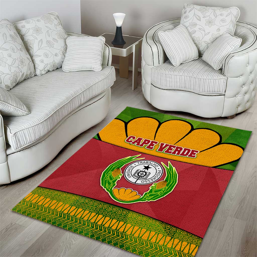 Cape Verde Area Rug with One Heart Ten Islands National Emblem Spirit