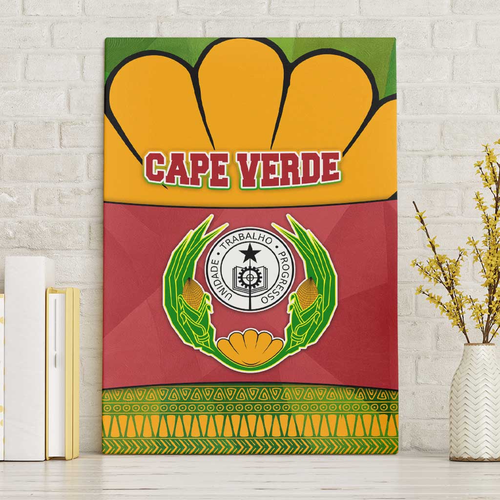 Cape Verde Canvas Wall Art with One Heart Ten Islands National Emblem Spirit