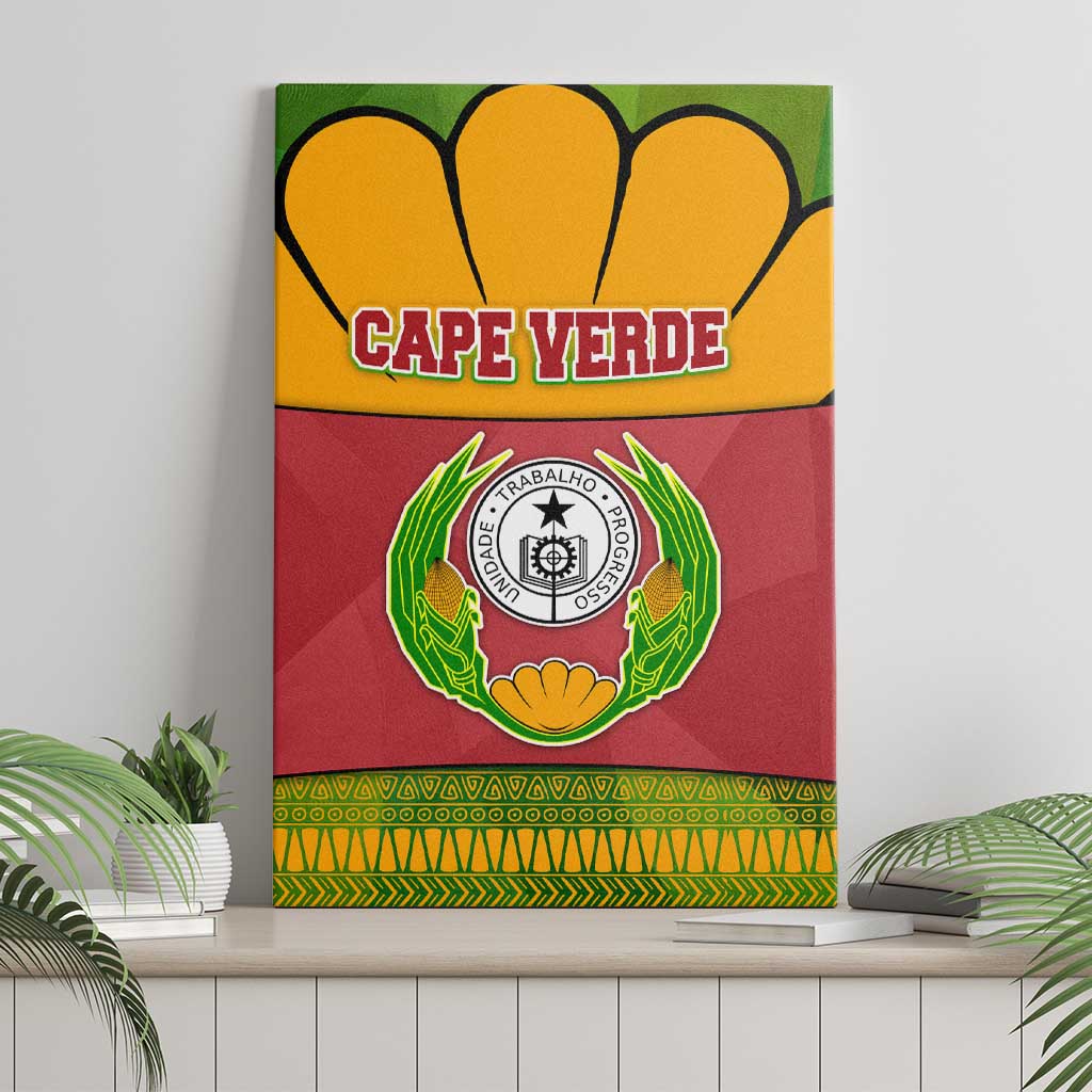 Cape Verde Canvas Wall Art with One Heart Ten Islands National Emblem Spirit