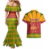 Cape Verde Couples Matching Mermaid Dress and Hawaiian Shirt with One Heart Ten Islands National Emblem Spirit