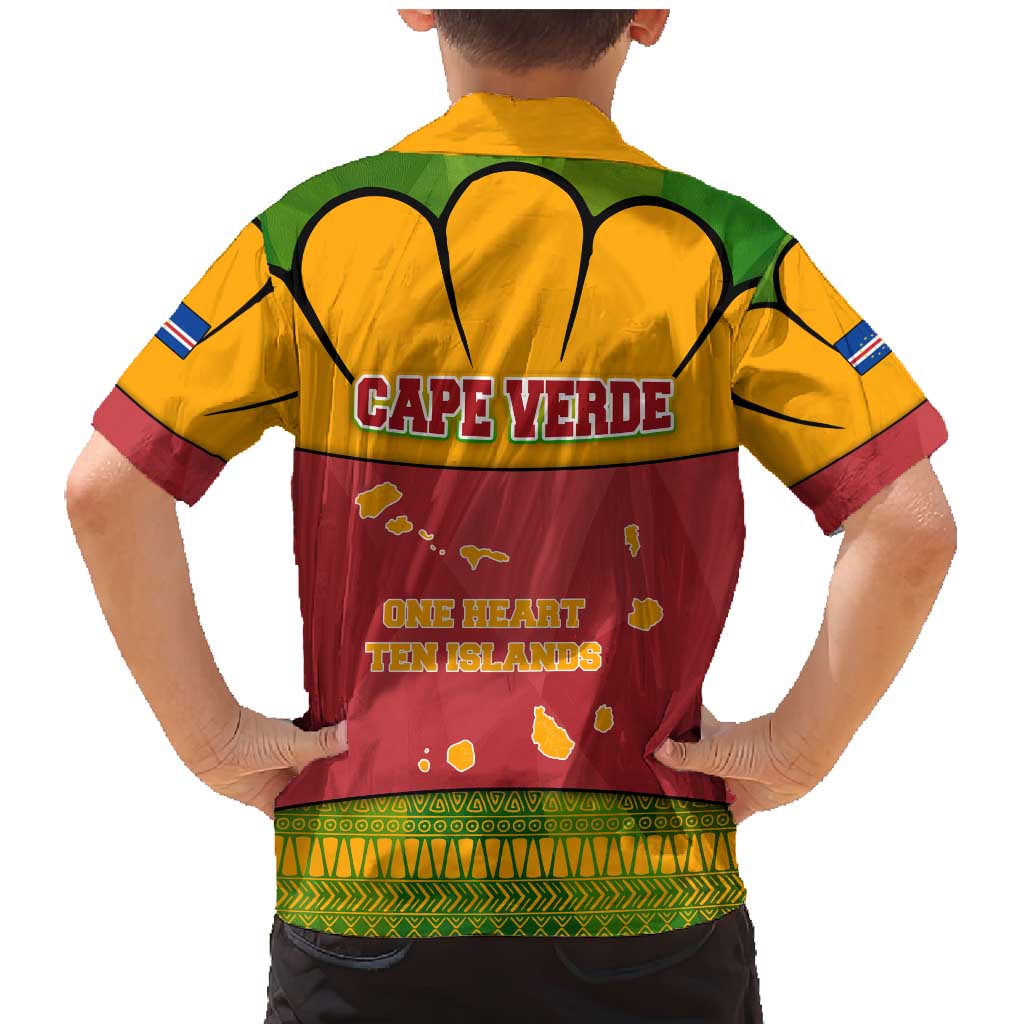 Cape Verde Family Matching Mermaid Dress and Hawaiian Shirt with One Heart Ten Islands National Emblem Spirit