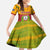 Cape Verde Family Matching Off The Shoulder Long Sleeve Dress and Hawaiian Shirt with One Heart Ten Islands National Emblem Spirit