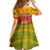 Cape Verde Family Matching Off The Shoulder Long Sleeve Dress and Hawaiian Shirt with One Heart Ten Islands National Emblem Spirit