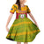 Cape Verde Family Matching Off Shoulder Short Dress and Hawaiian Shirt with One Heart Ten Islands National Emblem Spirit
