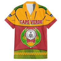 Cape Verde Family Matching Off Shoulder Short Dress and Hawaiian Shirt with One Heart Ten Islands National Emblem Spirit