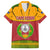Cape Verde Family Matching Off Shoulder Short Dress and Hawaiian Shirt with One Heart Ten Islands National Emblem Spirit