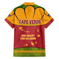 Cape Verde Family Matching Off Shoulder Short Dress and Hawaiian Shirt with One Heart Ten Islands National Emblem Spirit