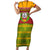 Cape Verde Family Matching Short Sleeve Bodycon Dress and Hawaiian Shirt with One Heart Ten Islands National Emblem Spirit