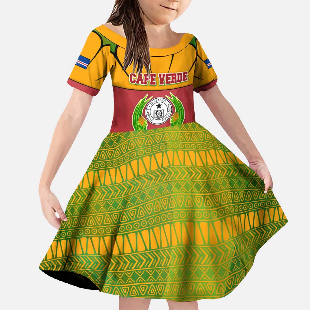 Cape Verde Family Matching Tank Maxi Dress and Hawaiian Shirt with One Heart Ten Islands National Emblem Spirit