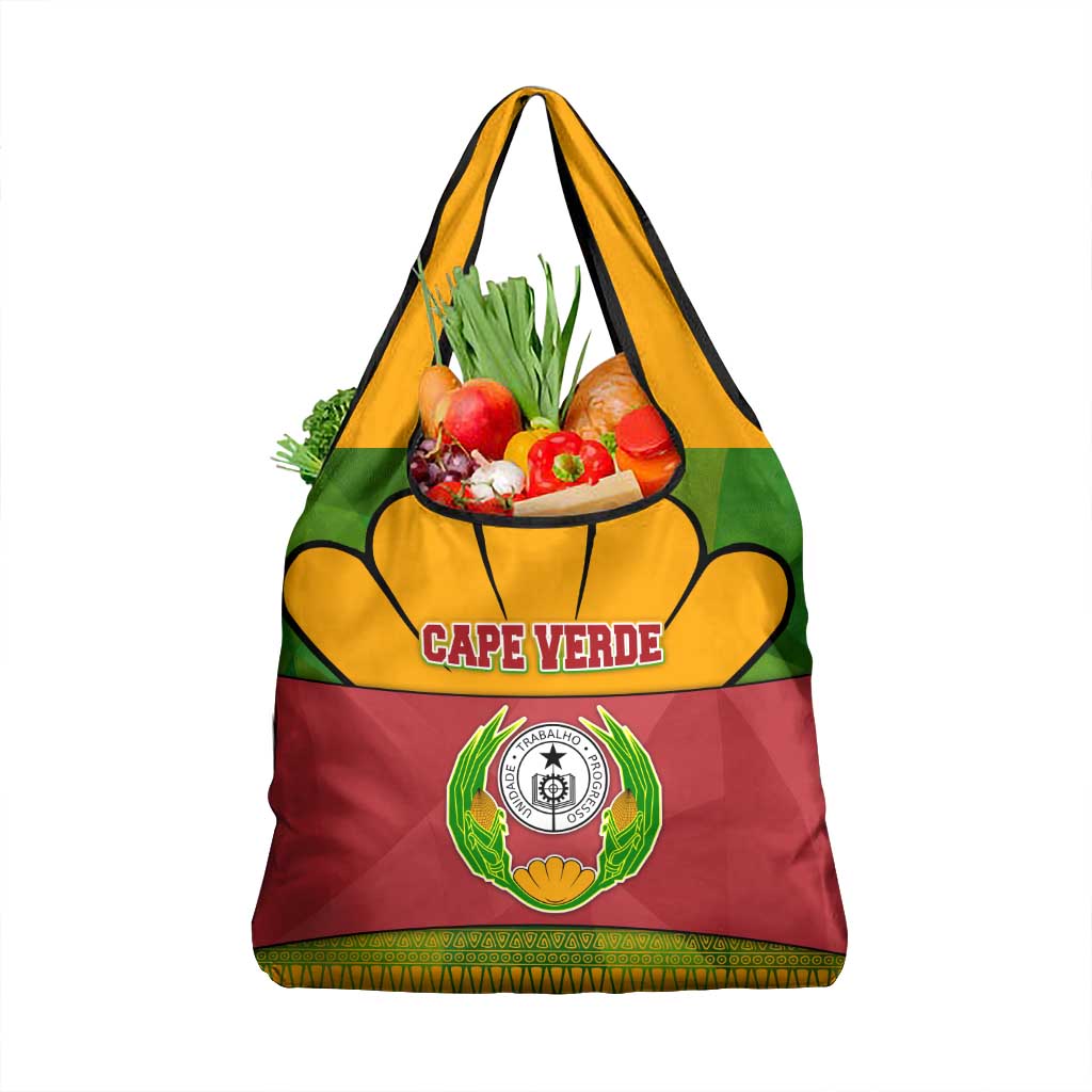 Cape Verde Grocery Bag with One Heart Ten Islands National Emblem Spirit