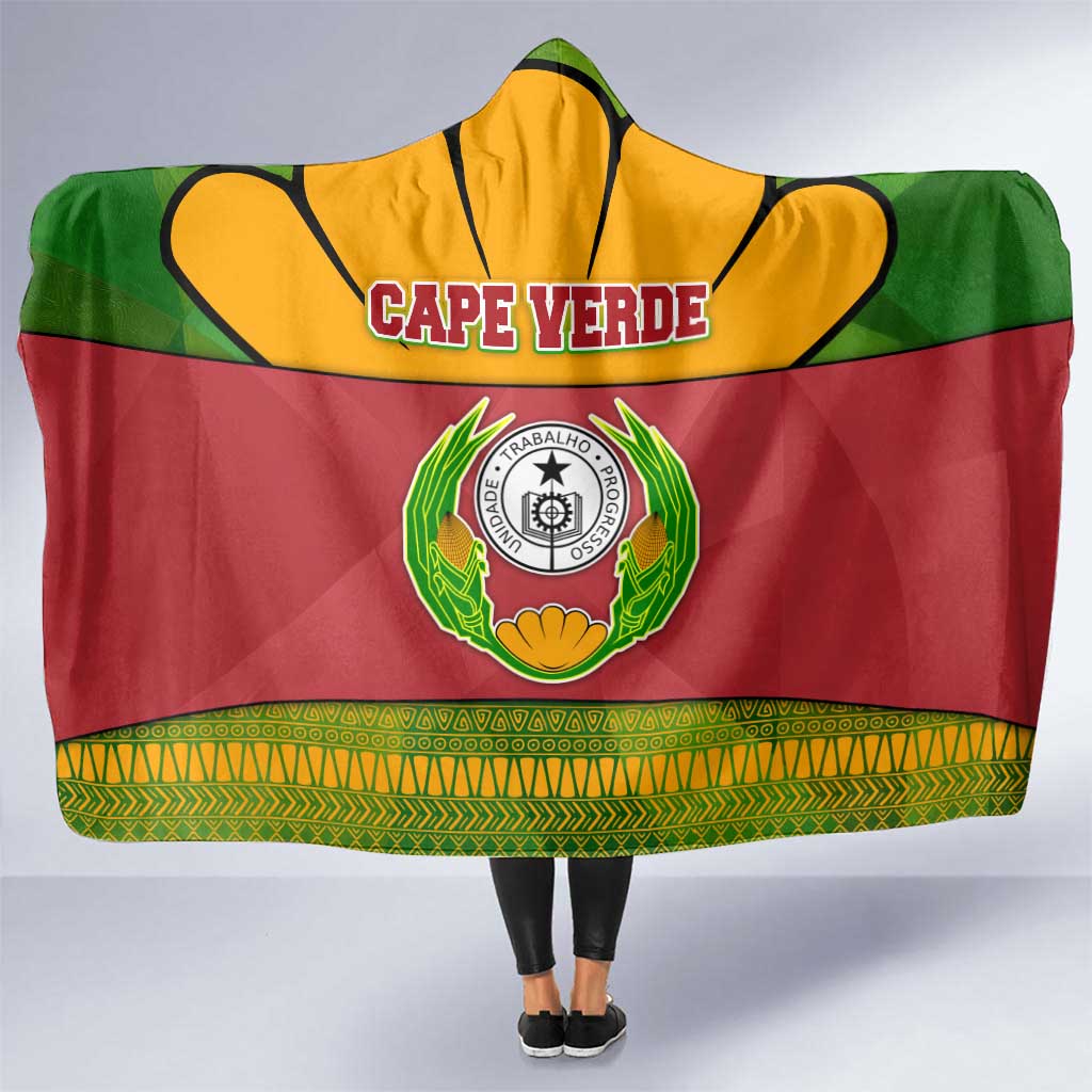 Cape Verde Hooded Blanket with One Heart Ten Islands National Emblem Spirit