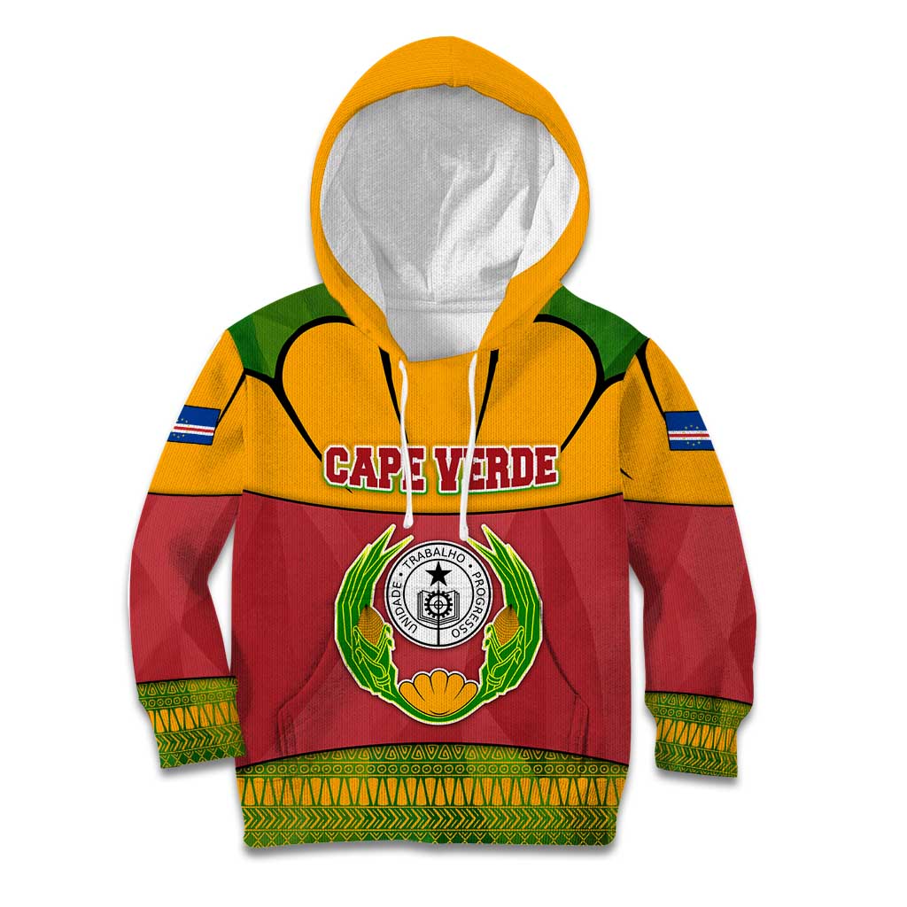 Cape Verde Kid Hoodie with One Heart Ten Islands National Emblem Spirit