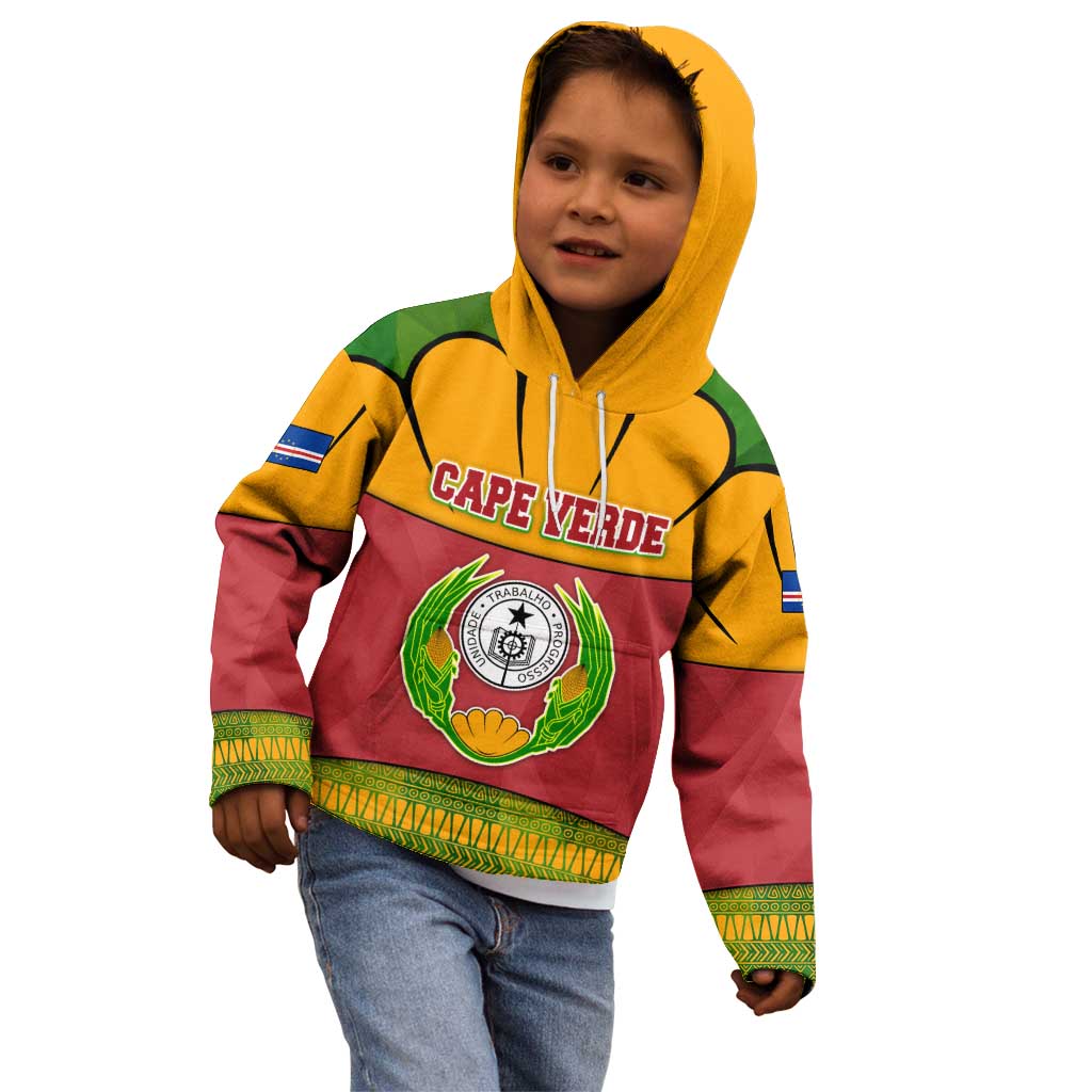 Cape Verde Kid Hoodie with One Heart Ten Islands National Emblem Spirit