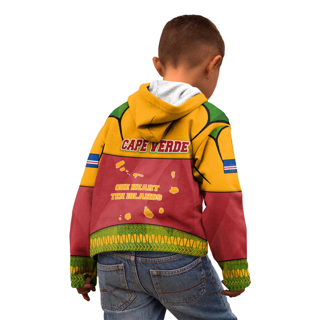 Cape Verde Kid Hoodie with One Heart Ten Islands National Emblem Spirit