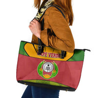 Cape Verde Leather Tote Bag with One Heart Ten Islands National Emblem Spirit