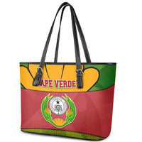 Cape Verde Leather Tote Bag with One Heart Ten Islands National Emblem Spirit