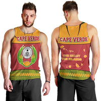 Cape Verde Men Tank Top with One Heart Ten Islands National Emblem Spirit