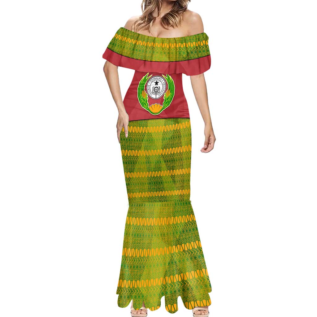 Cape Verde Mermaid Dress with One Heart Ten Islands National Emblem Spirit