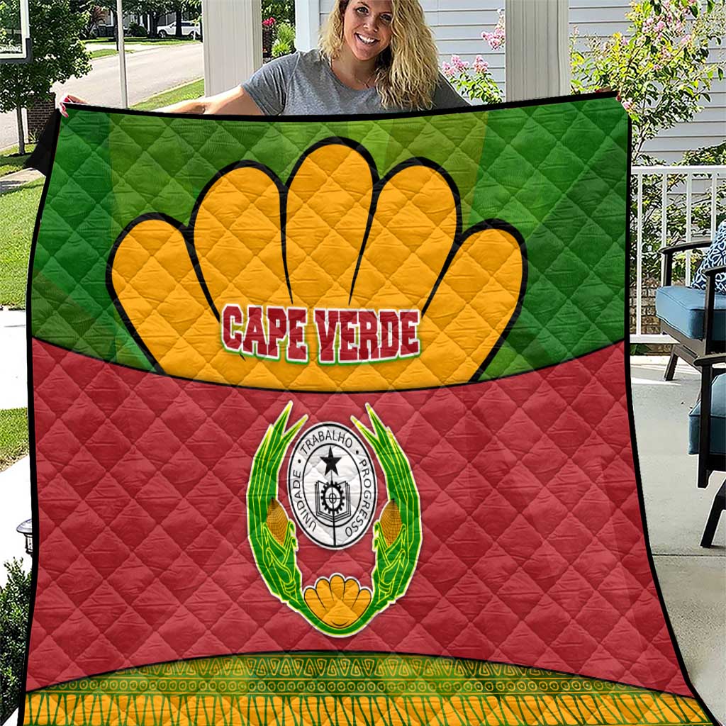 Cape Verde Quilt with One Heart Ten Islands National Emblem Spirit