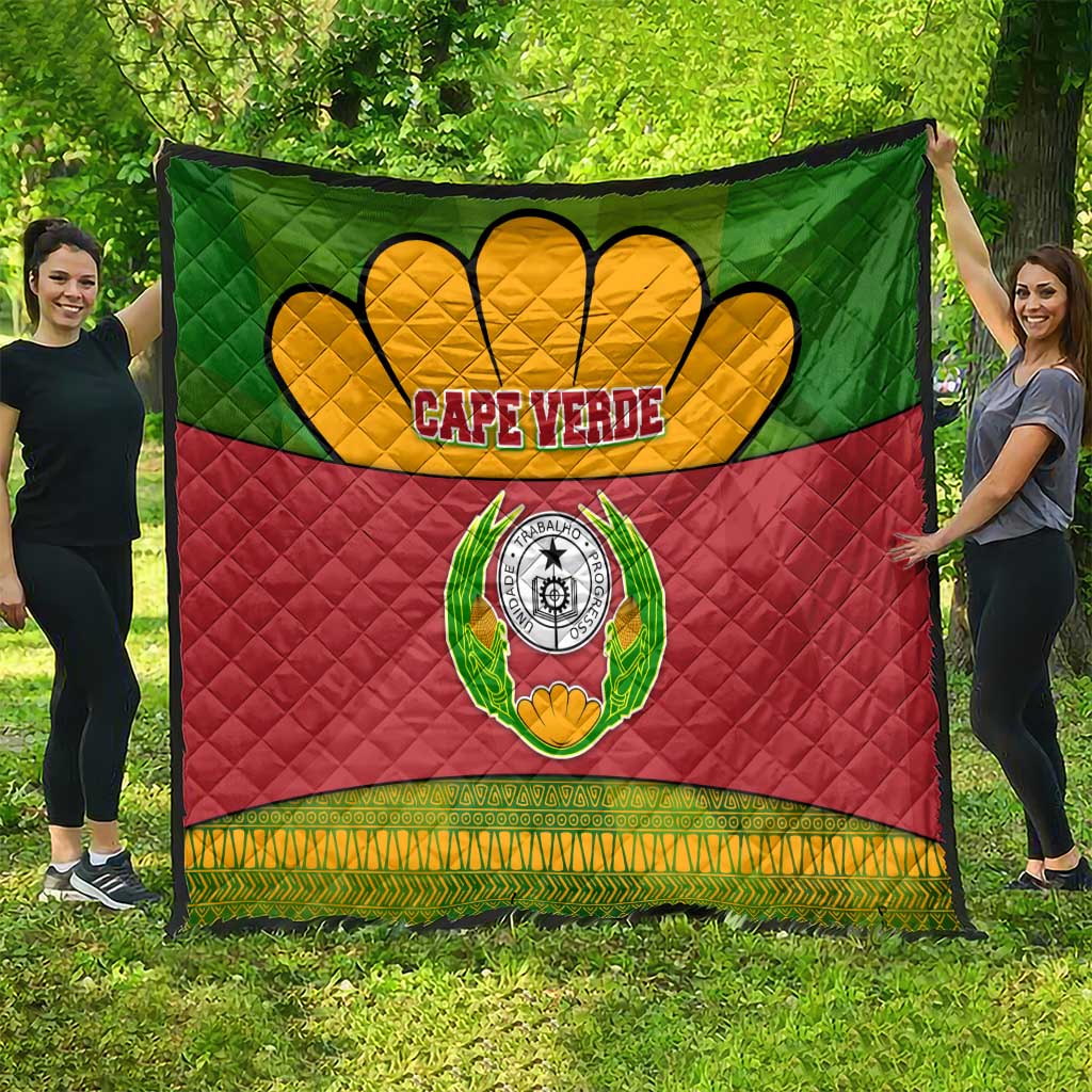 Cape Verde Quilt with One Heart Ten Islands National Emblem Spirit