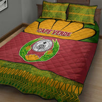 Cape Verde Quilt Bed Set with One Heart Ten Islands National Emblem Spirit