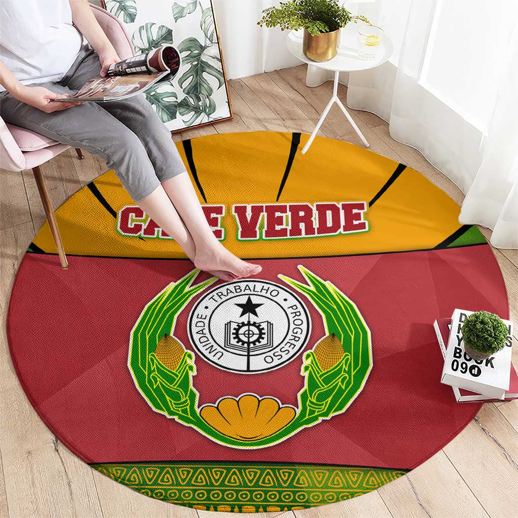 Cape Verde Round Carpet with One Heart Ten Islands National Emblem Spirit