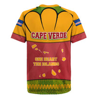 Cape Verde Rugby Jersey with One Heart Ten Islands National Emblem Spirit
