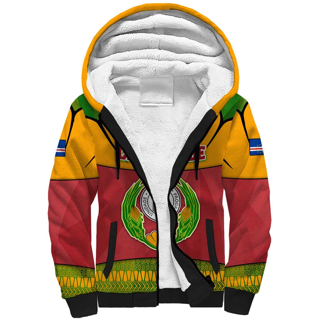 Cape Verde Sherpa Hoodie with One Heart Ten Islands National Emblem Spirit