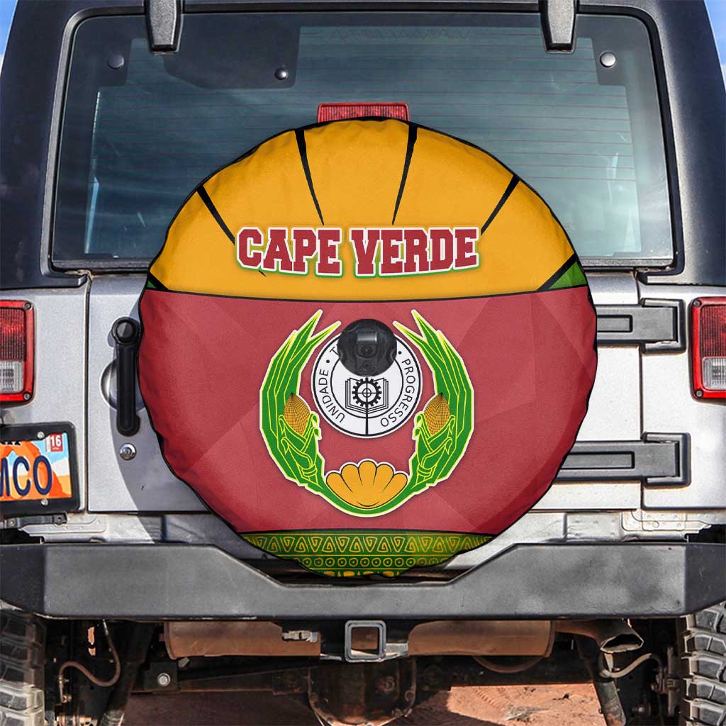 Cape Verde Spare Tire Cover with One Heart Ten Islands National Emblem Spirit
