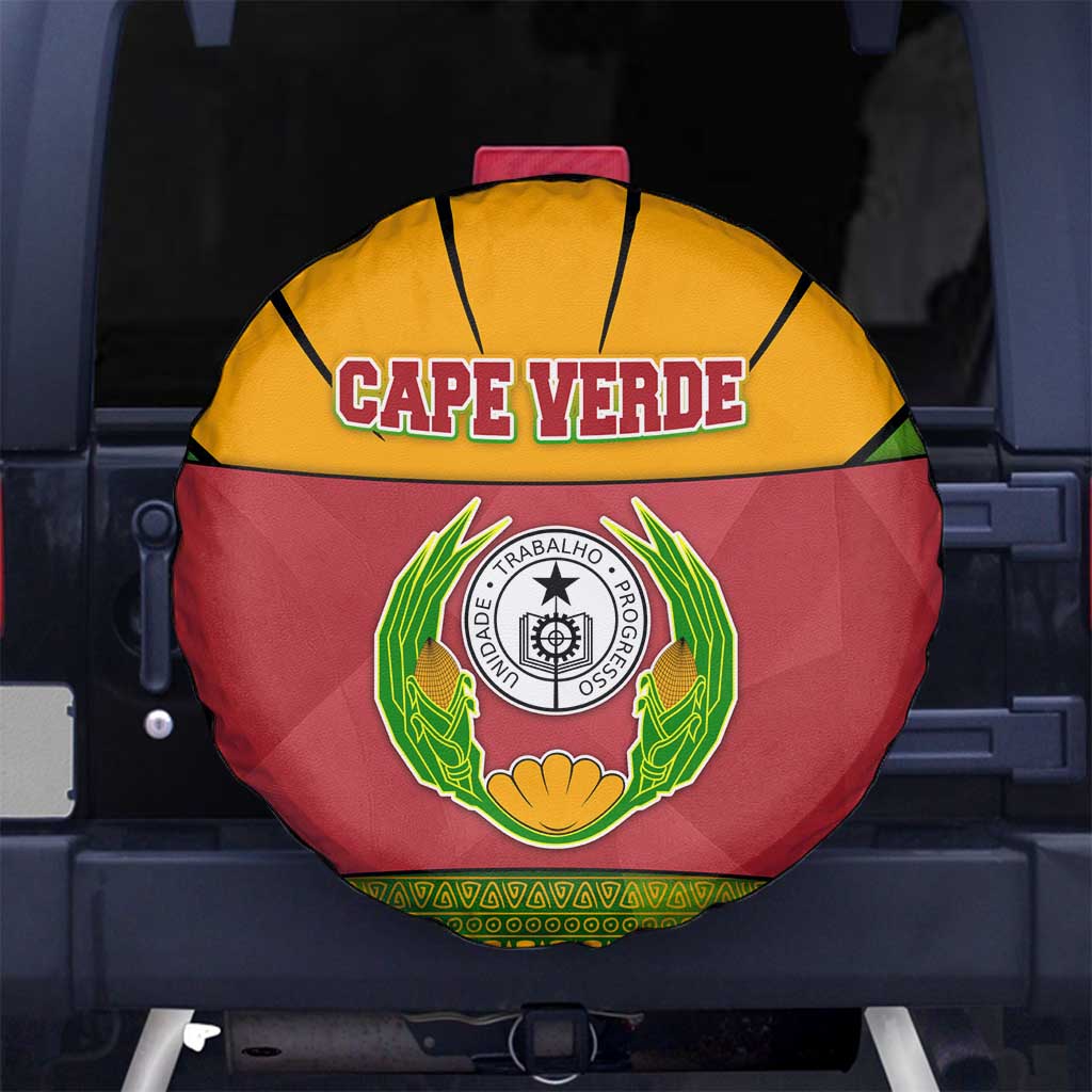Cape Verde Spare Tire Cover with One Heart Ten Islands National Emblem Spirit