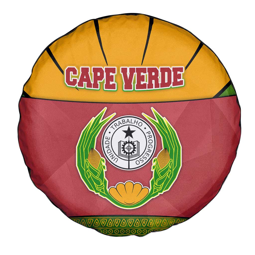 Cape Verde Spare Tire Cover with One Heart Ten Islands National Emblem Spirit