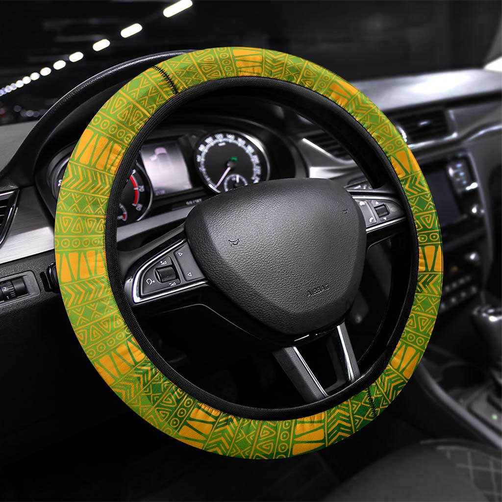 Cape Verde Steering Wheel Cover with One Heart Ten Islands National Emblem Spirit