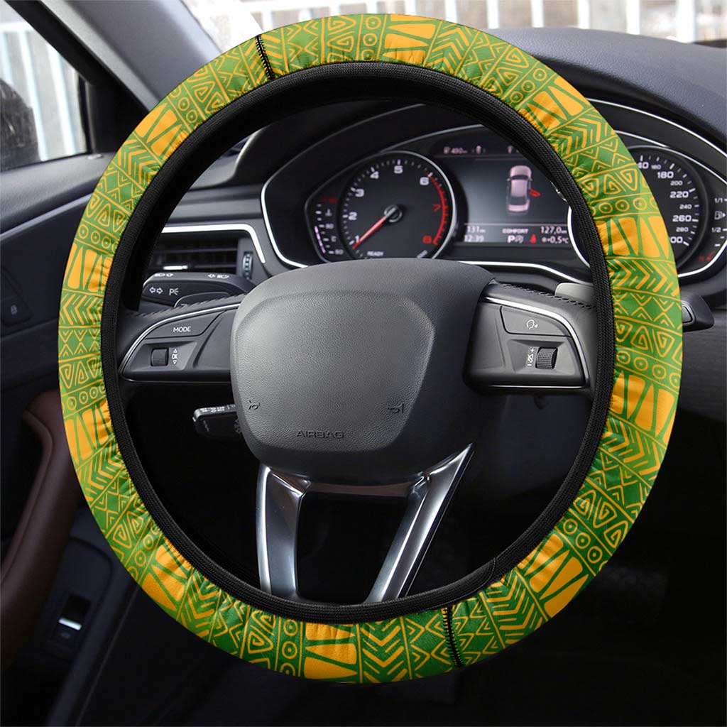Cape Verde Steering Wheel Cover with One Heart Ten Islands National Emblem Spirit