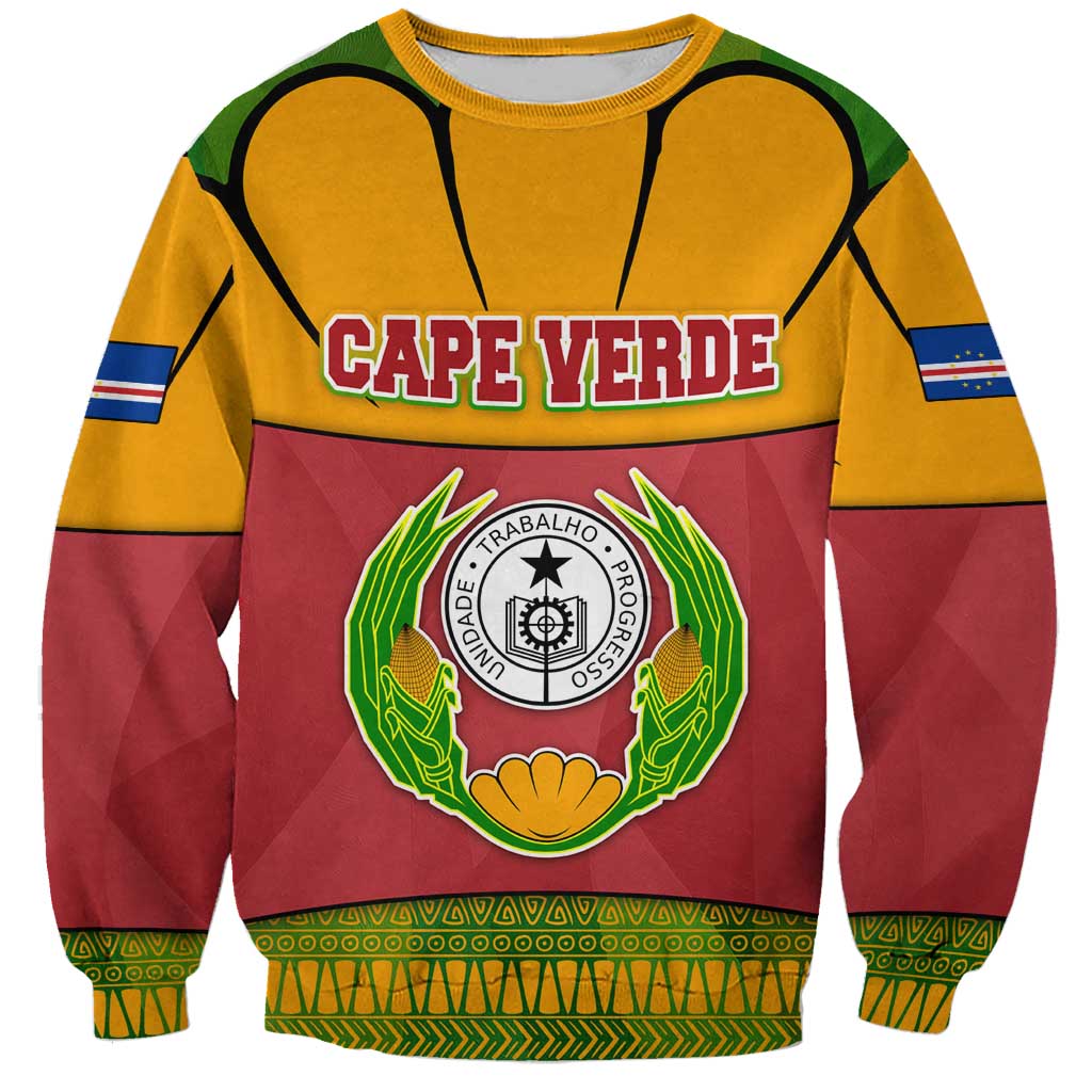 Cape Verde Sweatshirt with One Heart Ten Islands National Emblem Spirit