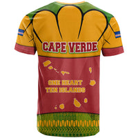Cape Verde T Shirt with One Heart Ten Islands National Emblem Spirit
