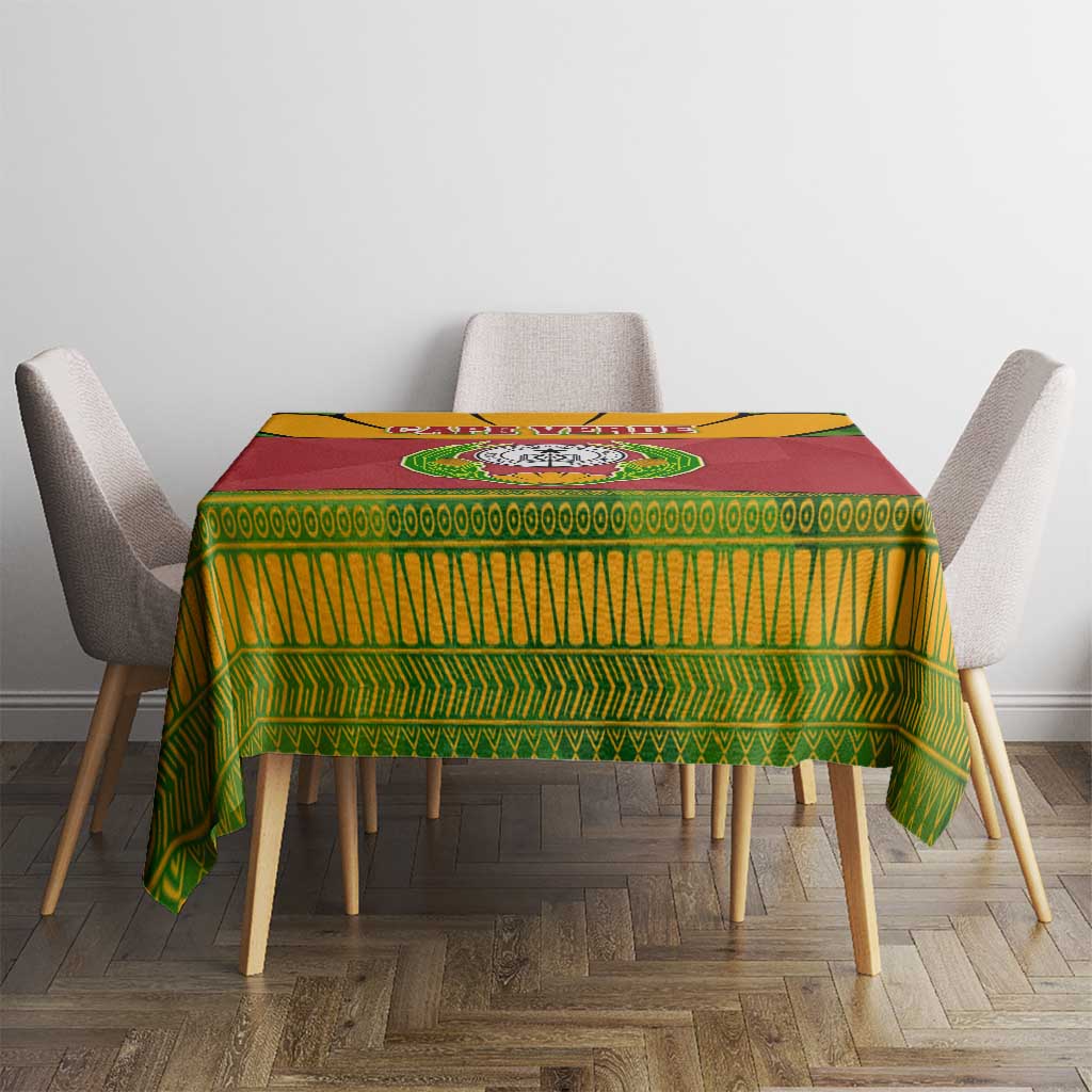 Cape Verde Tablecloth with One Heart Ten Islands National Emblem Spirit